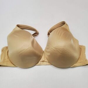 Cacique Women Bra 46C Beige T-Shirt Lightly Lined‎ Underwire Adjustable Straps